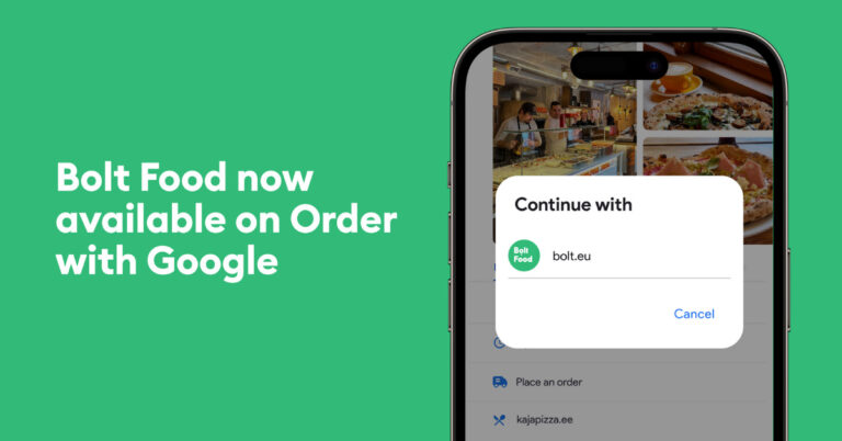 Bolt Food Order with Google